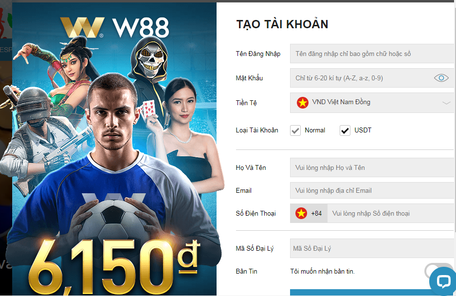 đăng ký tài khoản tại link vào wi88