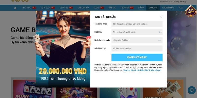 Hướng dẫn đăng ký tài khoản chơi game Tài Xỉu uy tín