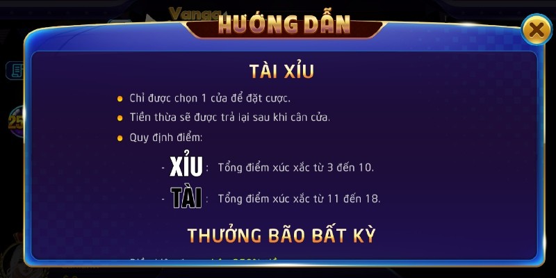 Luật chơi Tài Xỉu